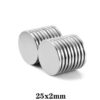 Imán de Neodimio 25 x 2mm N50