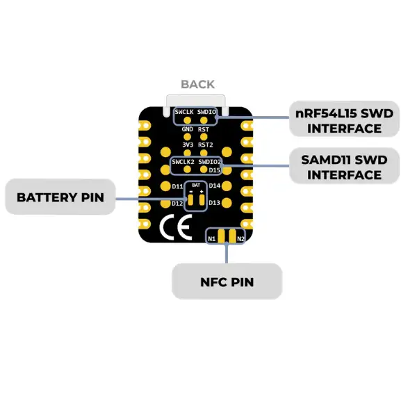xiao Seeed Studio Xiao nRF54L15 Sense MechatronicStore Seeed Studio Xiao nRF54L15 Sense - Imagen 6