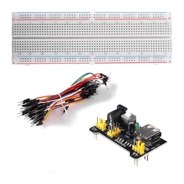 Kit Protoboard +Fuente MB102 (USB) + Set De Cables - Imagen 2