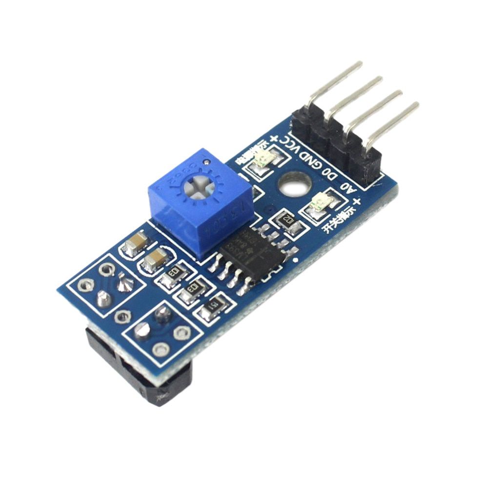 Seguidor de Línea Tracker TCRT5000 IR 4 Pines con Regulación MechatronicStore Módulo seguidor de línea TCRT5000 de 4 pines con salida analógica y digital