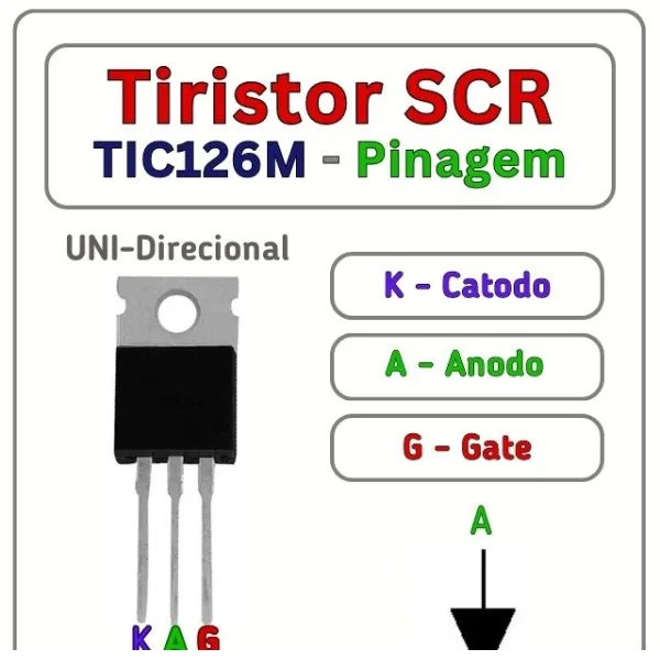 Tiristor SCR TIC126M MechatronicStore Tiristor SCR TIC126M - Imagen 2