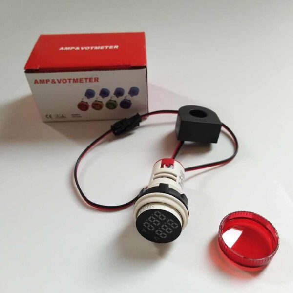 Indicador Piloto Voltimetro Amperimetro AC 22mm