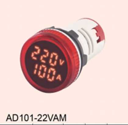 Indicador Piloto Voltimetro Amperimetro AC 22mm