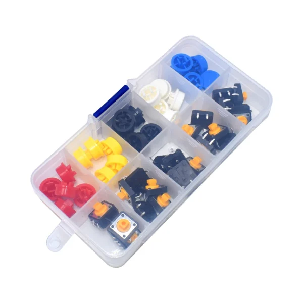 Kit de 25 Switch y cubre botón pulsador con caja