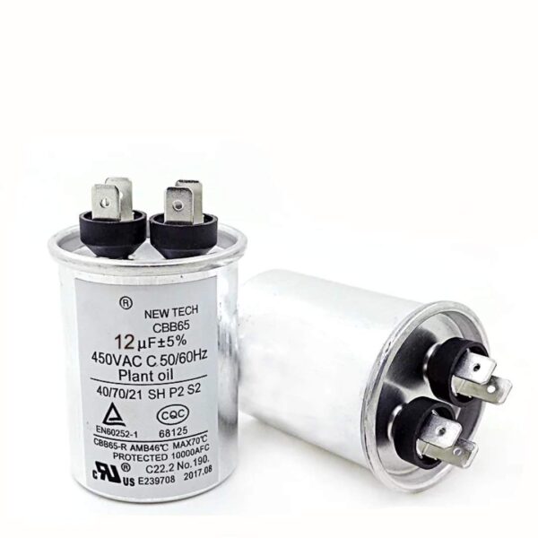 Condensador de funcionamiento 12UF CBB65 450VAC(RoHS)