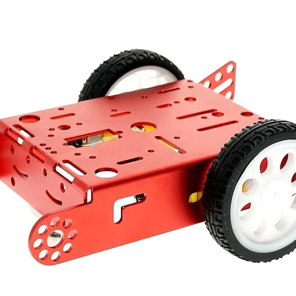 Kit auto chasis de robot inteligente de aluminio rojo