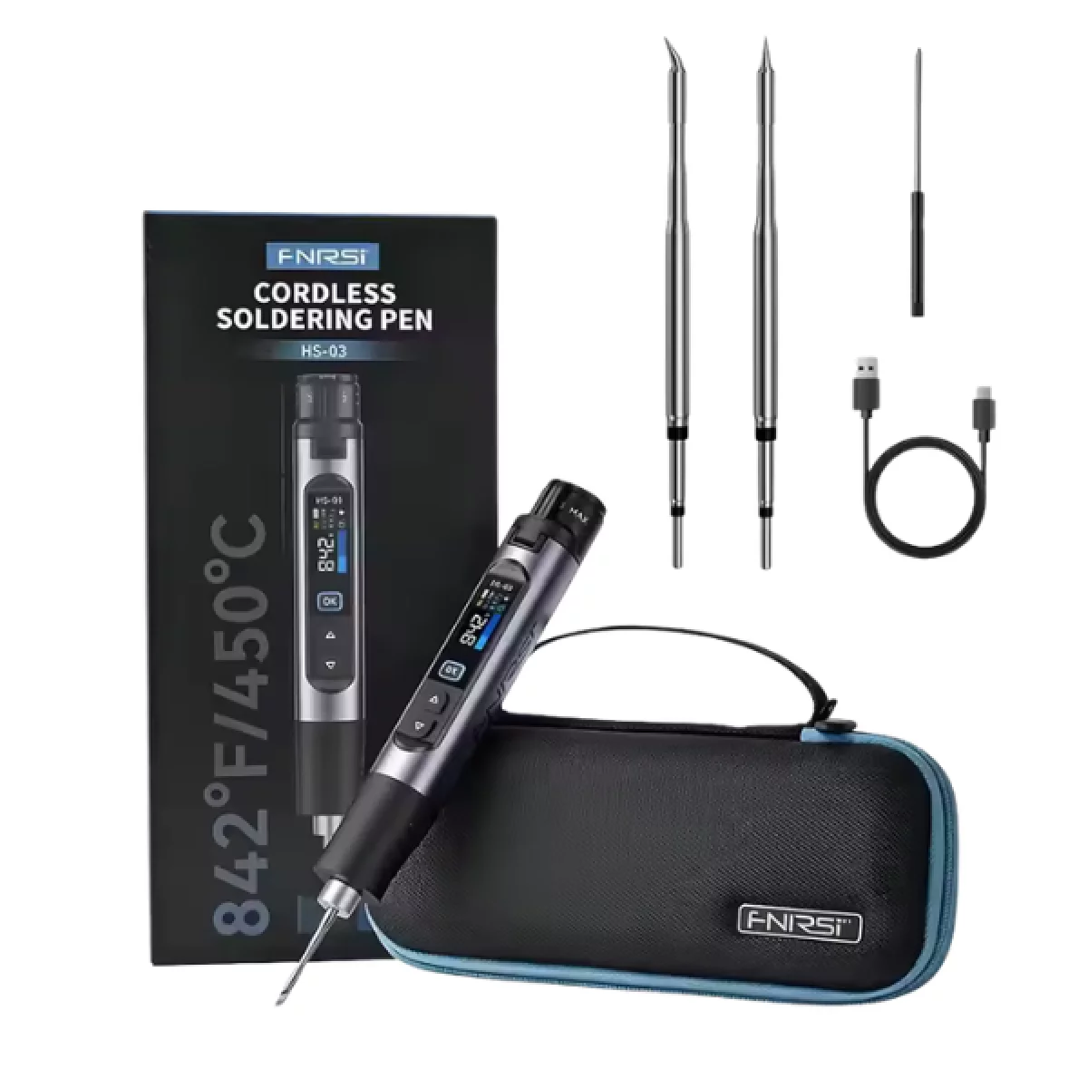 cautín inalámbrico FNIRSI HS-03 Cautín Inalámbrico FNIRSI HS03 2600mAh MechatronicStore Cautín Inalámbrico FNIRSI HS03 2600mAh