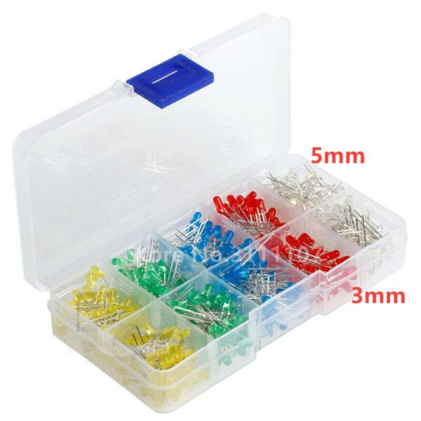 Leds de colores mezclados 300 leds 3mm y 5mm