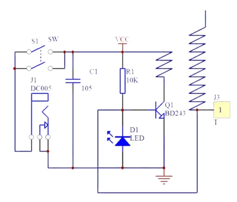 circuito Kit Mini Bobina de Tesla BD243 DIY Tesla Coil