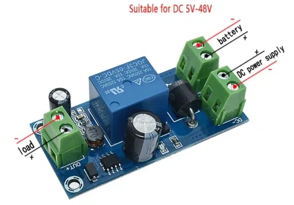 conexion Módulo Conmutador de Emergencia entre Batería y Alimentación DC YX850
