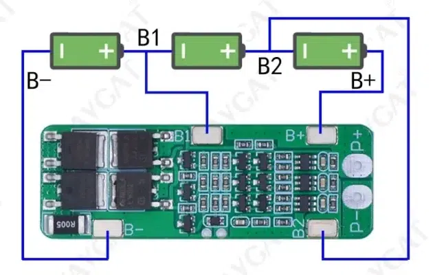 conexion Placa de Protección Cargador 3S 20A