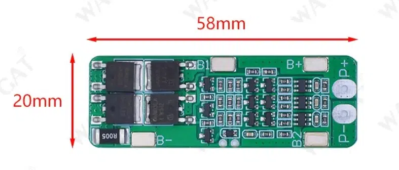 dimensiones Placa de Protección Cargador 3S 20A