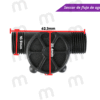 Sensor de flujo de agua 1/2 pulgada YF-S201 - Imagen 5