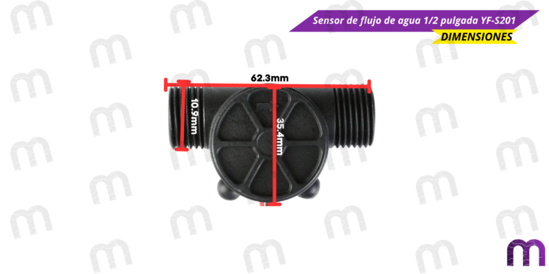 flujo de agua Sensor de flujo de agua 1/2 pulgada YF-S201