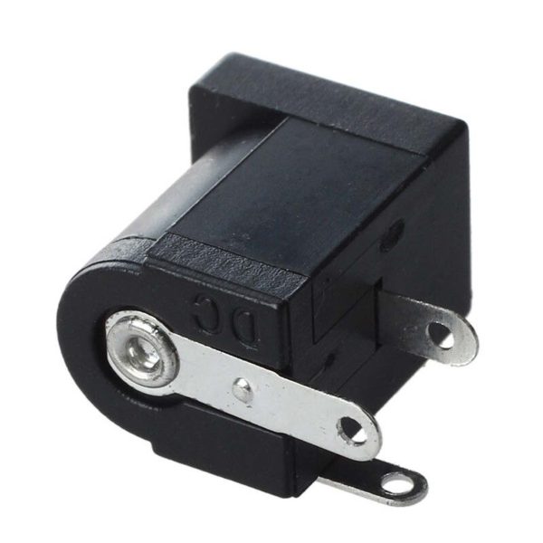 Conector de toma de corriente negro Jack DC hembra