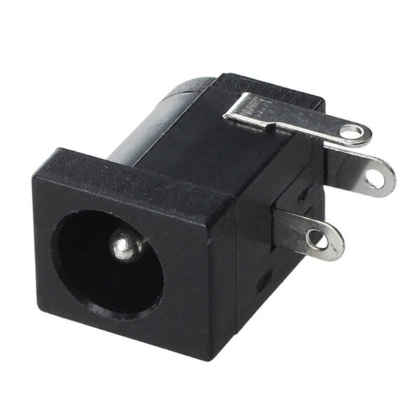 Conector de toma de corriente negro Jack DC hembra