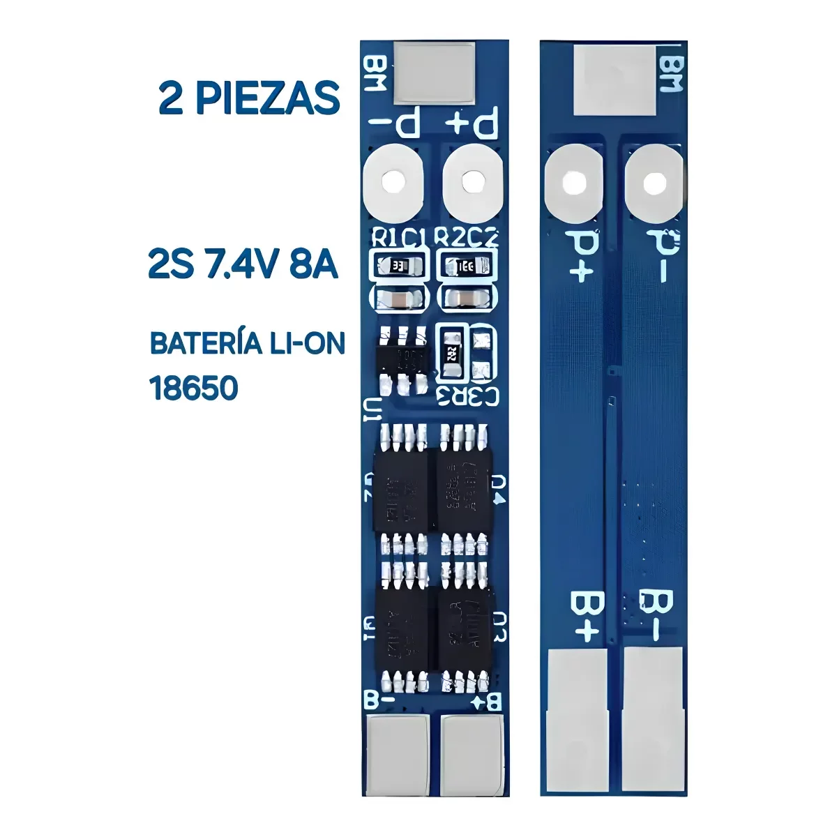 BMS 2S 18650 8A 7.4V — vista 2