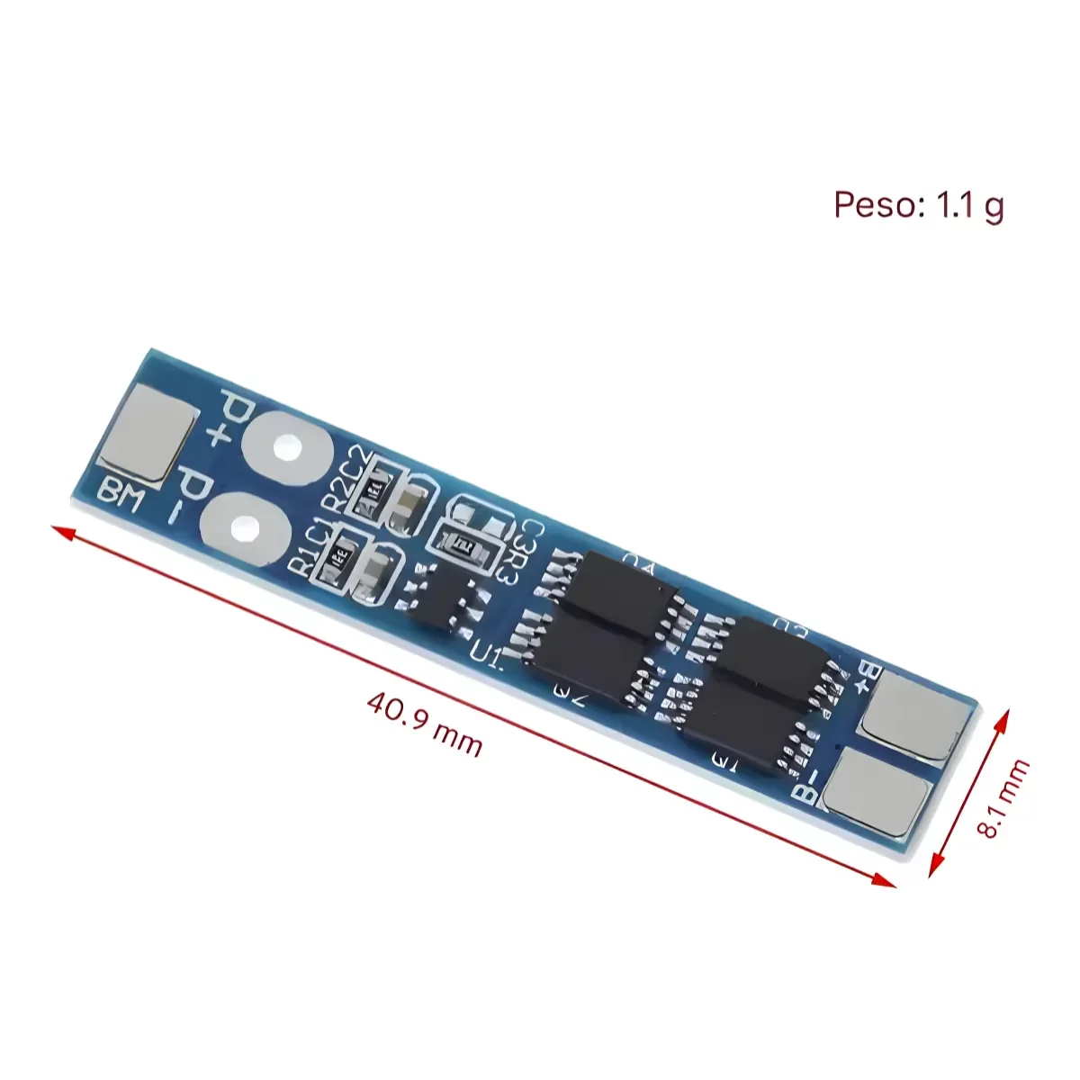 BMS 2S 18650 8A 7.4V