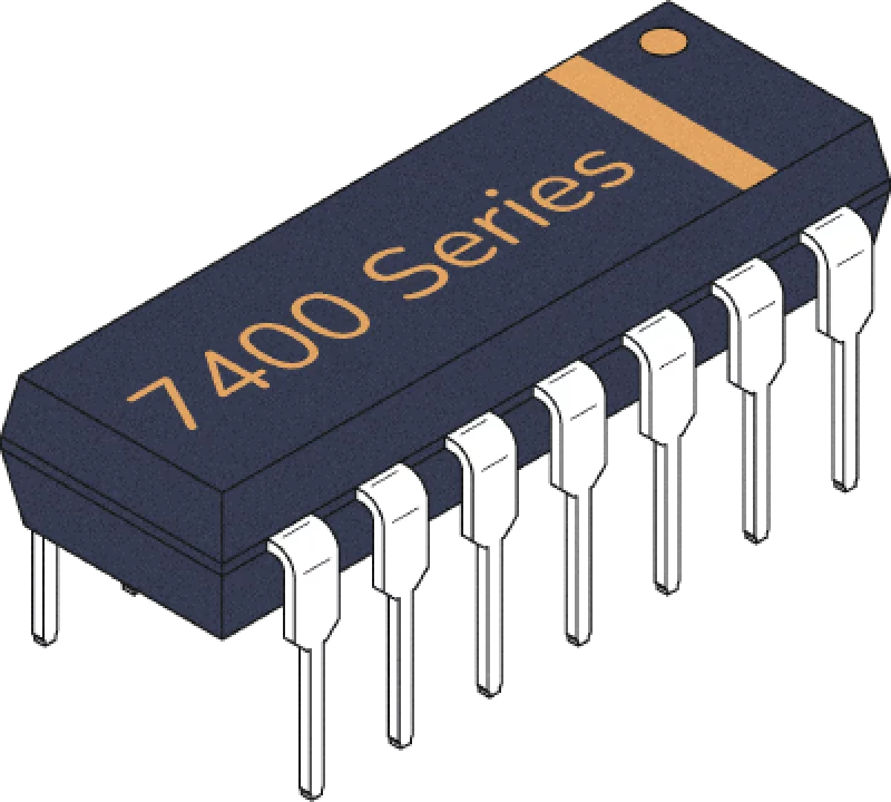 IC 74LS38 Quad NAND Colector Abierto — vista 3