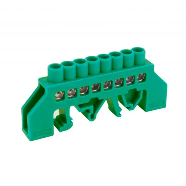 regleta Regleta de conexión aislada para riel DIN 8 polos Azul/Verde MechatronicStore Regleta de conexión aislada para riel DIN 8 polos Azul/Verde - Imagen 2