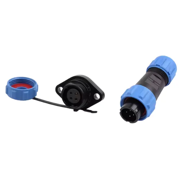 Conector SP13 IP68 2/3/4 PIN Macho + Hembra Tipo Panel MechatronicStore Conector SP13 IP68 2/3/4 PIN Macho + Hembra Tipo Panel - Imagen 2