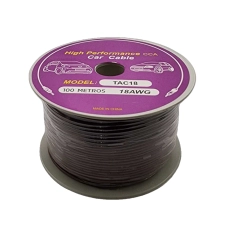 Rollo de Cable 100mts 18AWG Negro