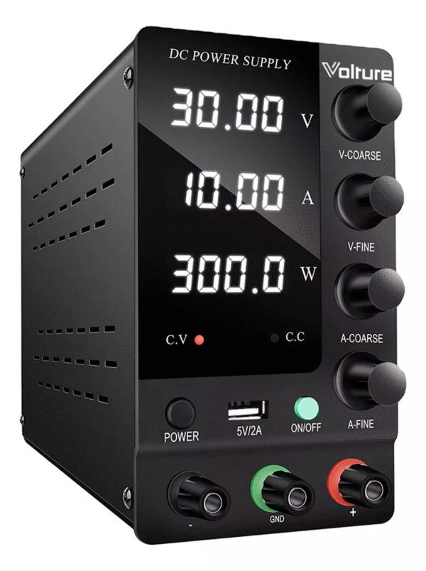 Fuente De Alimentación Pro 30v 10a Volture + Accesorios