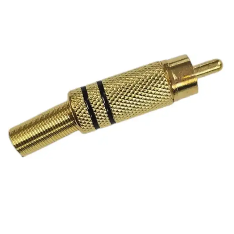 Conector RCA de resorte de Metal dorado MechatronicStore Conector RCA de resorte de Metal dorado