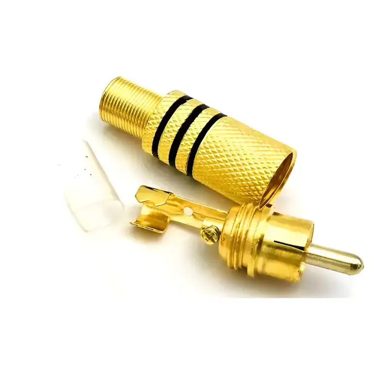 Conector RCA de resorte de Metal dorado MechatronicStore Conector RCA de resorte de Metal dorado - Imagen 2