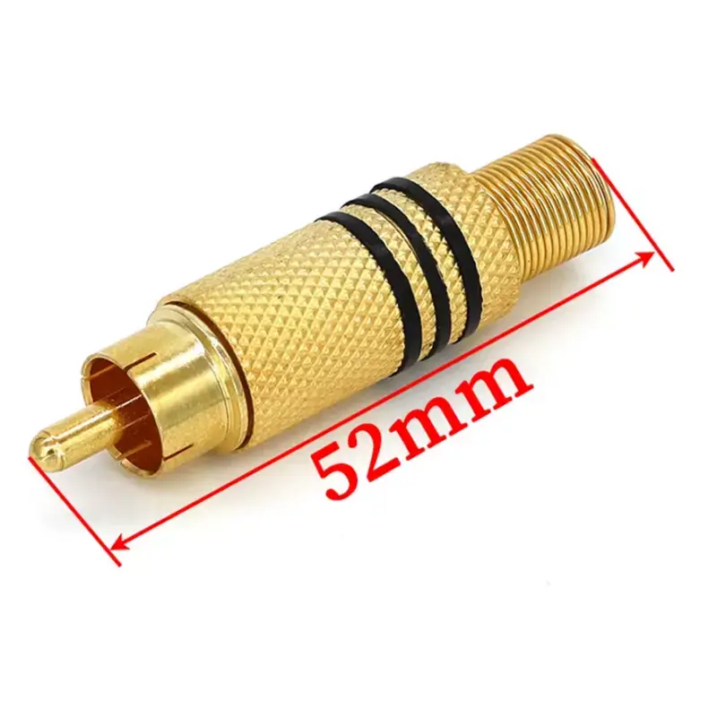 Conector RCA de resorte de Metal dorado MechatronicStore Conector RCA de resorte de Metal dorado - Imagen 3