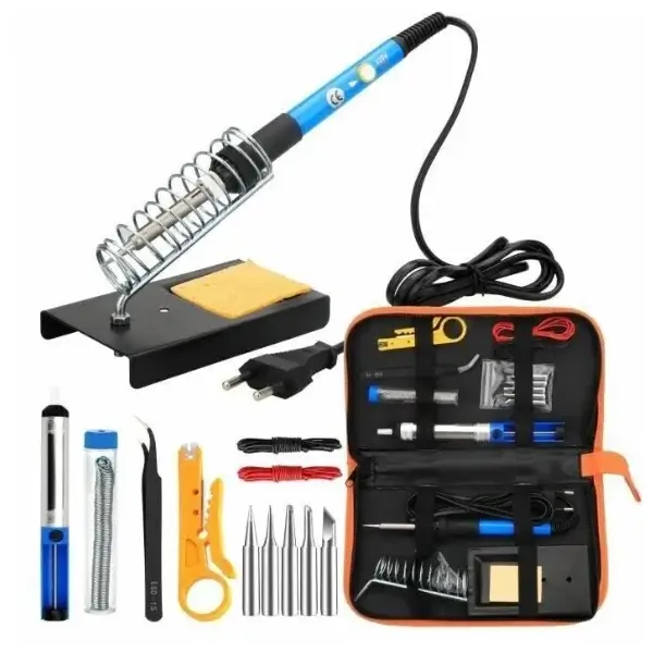 kit cautin para soldar regulable pelacable estaño