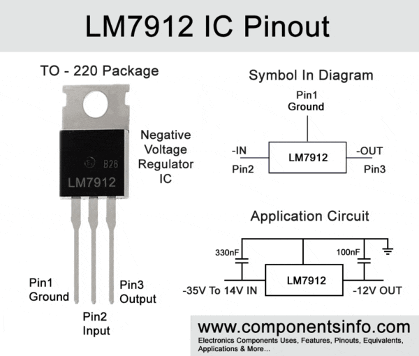Regulador de Voltaje negativo LM7912 - Imagen 3