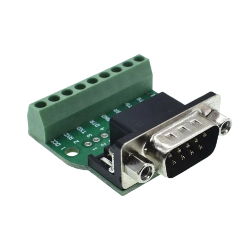 Adaptador DB9 Macho con terminal screw