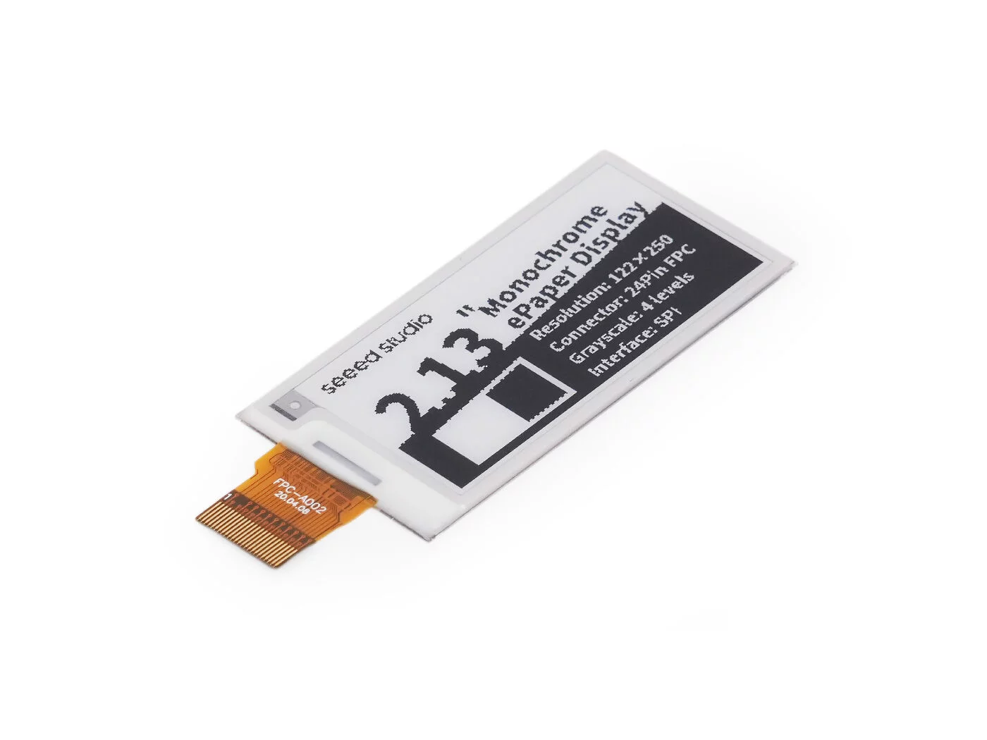 Pantalla ePaper 2.13 SPI 122x250 — vista 2