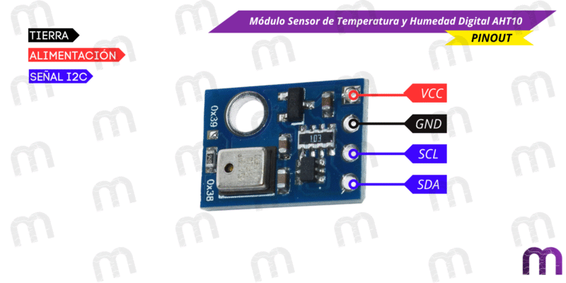 Módulo Sensor de Temperatura y Humedad Digital AHT10