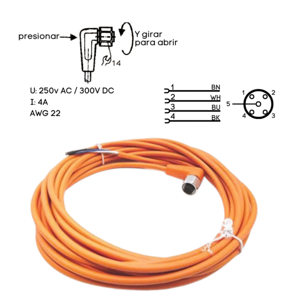 Sensor Electrónico de presión PM1504 con Conector H EVT004 - Imagen 3