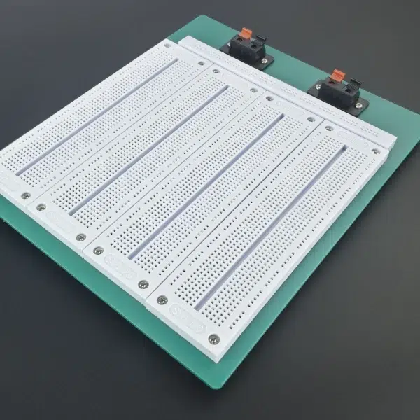 Protoboard base robusta 2700 puntos educativa con doble bornera 245x200x10mm