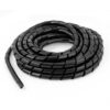 Atrapa Cable Organizador De Cable Espiral 10 Metros X 20mm Negro